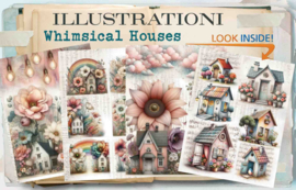 Maremi's Small Art - Illustratieve collagepagina's voor art journaling - Whimsical Houses