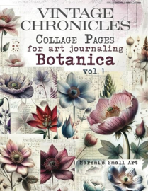 Maremi's Small Art - Vintage Chronicals Collagepagina's voor Art Journaling - Botanica vol 1