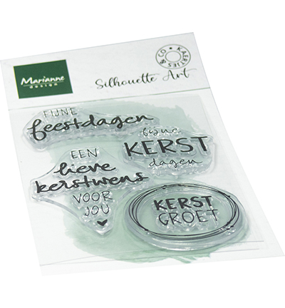 Marianne Design - Clear Stamp - Silhouette Art, Kerstwensen - CS1182