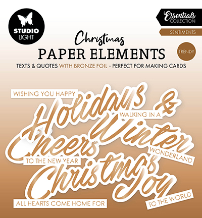 Studiolight - Paper Elements - Bronze Sentiments Trendy - SL-ES-PE41