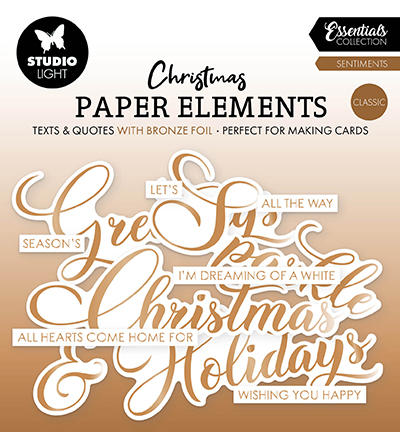 Studiolight - Paper Elements - Bronze Sentiments Classic - SL-ES-PE38