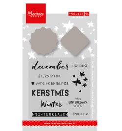 Marianne Design - stempel en snijmal - december - PL1515