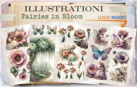 Maremi's Small Art - Illustratieve collagepagina's voor art journaling - Fairies in bloom