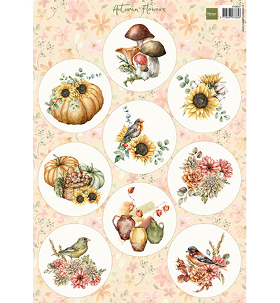 Marianne Design - Knipvel A4 - Autumn Flowers - VK9637