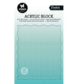 Studiolight - Acrylic stamping block for clear and cling stamps with grid - SL-ES-ASB09
