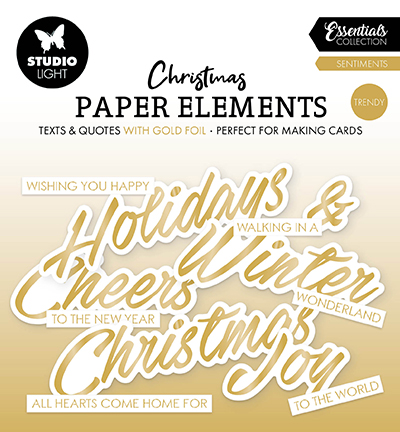Studiolight - Paper Elements - Gold Sentiments Trendy - SL-ES-PE39