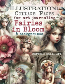 Maremi's Small Art - Illustratieve collagepagina's voor art journaling - Fairies in bloom