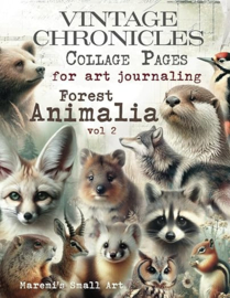 Maremi's Small Art - Vintage Chronicles Collagepagina's voor Art Journaling - Animalia vol 2