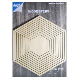 Joy!crafts - Woodsters - Deco- schudkaart hexagon