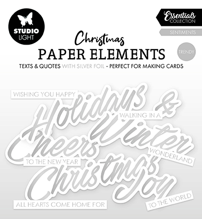 Studiolight - Paper Elements - Silver Sentiments Trendy - SL-ES-PE40