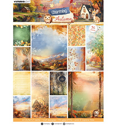 Studiolight - Designer Paper Pad - Background papers - SL-CA-DPP362