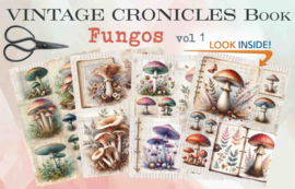 Maremi's Small Art - Vintage Chronicals Collagepagina's voor Art Journaling - Fungos vol 1