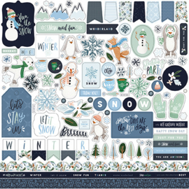 Carta Bella - element stickers  - Winter market