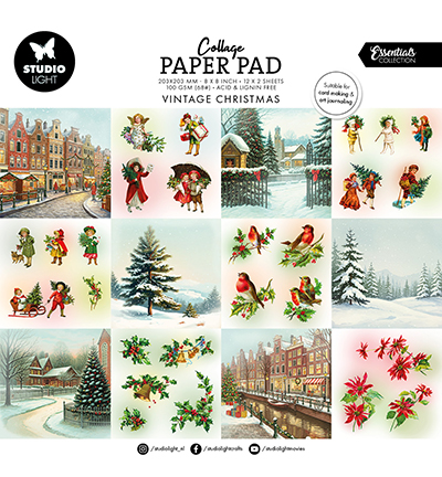 Studiolight - College Paper Pad - Vintage Christmas - SL-ES-CPP374