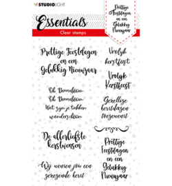 Studio Light- stempel - Christmas Handletter Prettige Feestdagen NL Essentials nr.87 - SL-ES-STAMP87