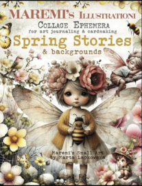 Maremi's Small Art - Collage Ephemera - Spring Stories and Backgrounds