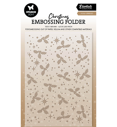 Studiolight - Embossing Folder - Holly sparkles - SL-ES-EMB31