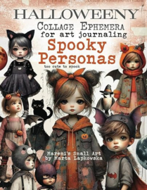 Maremi's Small Art - Halloweenachtige collage-ephemera voor art journaling - Spooky Personas