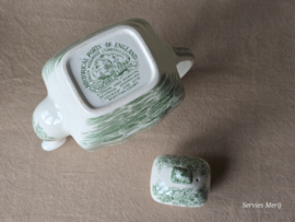 Engels groen Historical Ports koffiepot theepot