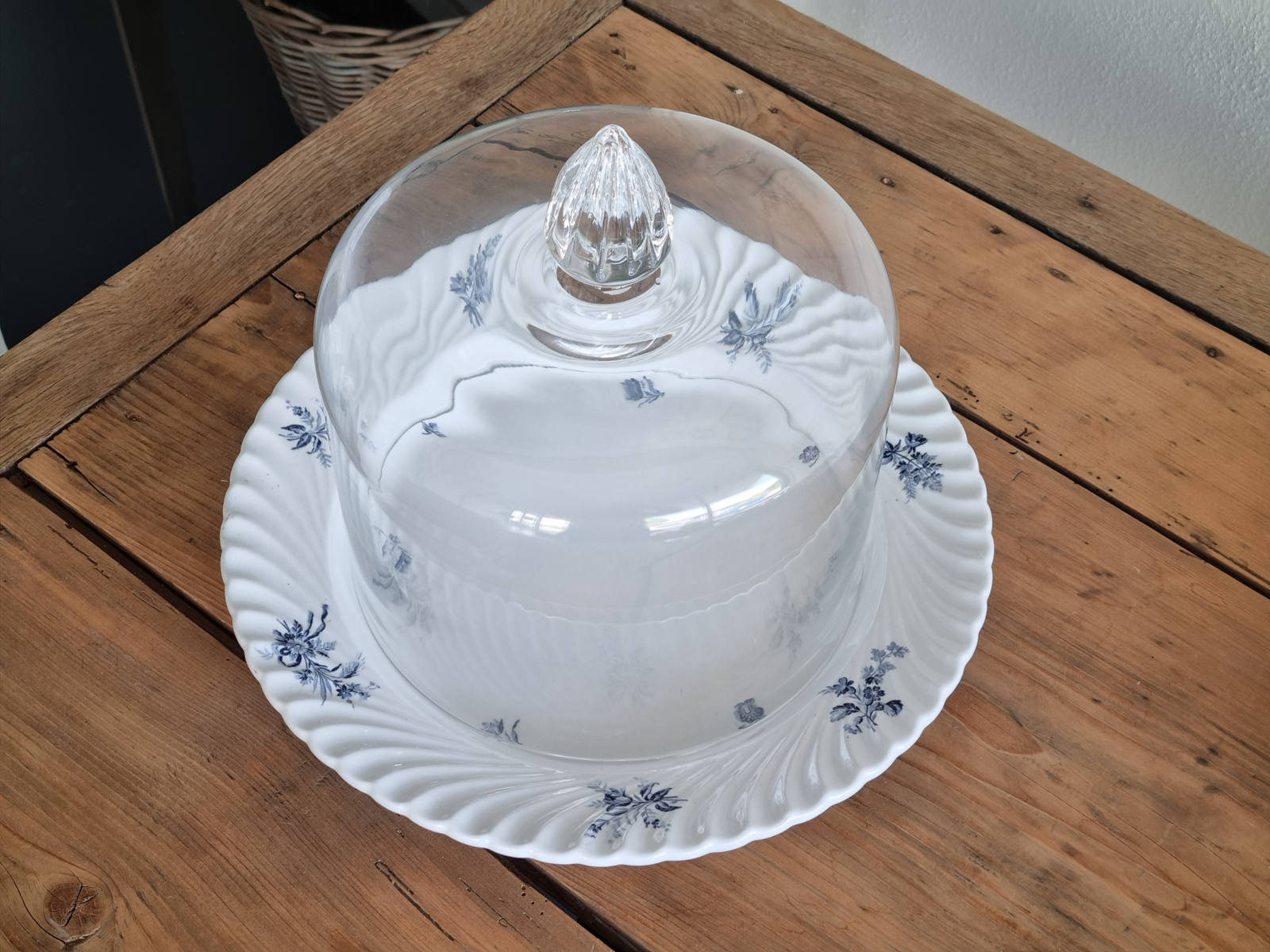 Petrus Regout decor Riva Glazen Stolp op groot Bord 34 cm