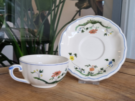 Frans GIEN decor Oiseaux de Paradis Kop en schotel