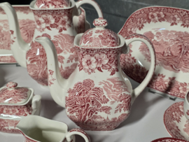Engels rood Woodland Koffieservies Theeservies 6 persoons 18 delen
