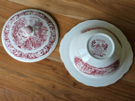 Engels rood Grindley Scenes After Constable Dekschaal Terrine