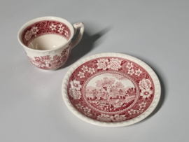 Villeroy en Boch Rusticana rood set 8x Koffie Kop en schotel