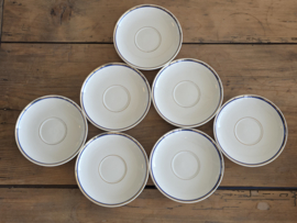 Societe Ceramique decor Art Deco set 7x Thee kop en schotel