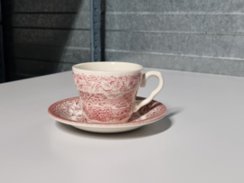 Engels rood EIT Ironstone Kop en schotel (hooiwagen)