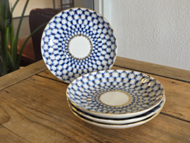 Lomonosov blauw Cobalt Net Theeservies 4-persoons