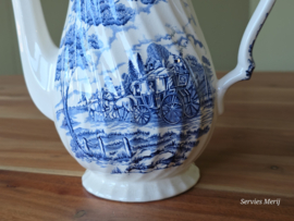 Engels blauw Myott Royal Mail Postkoets koffiepot