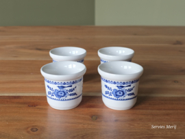 Engels blauw Johnson Bros Indies set 4x Eierdopje