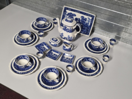 Engels Copeland Spode's Tower  blauw Ontbijtservies 6-pers