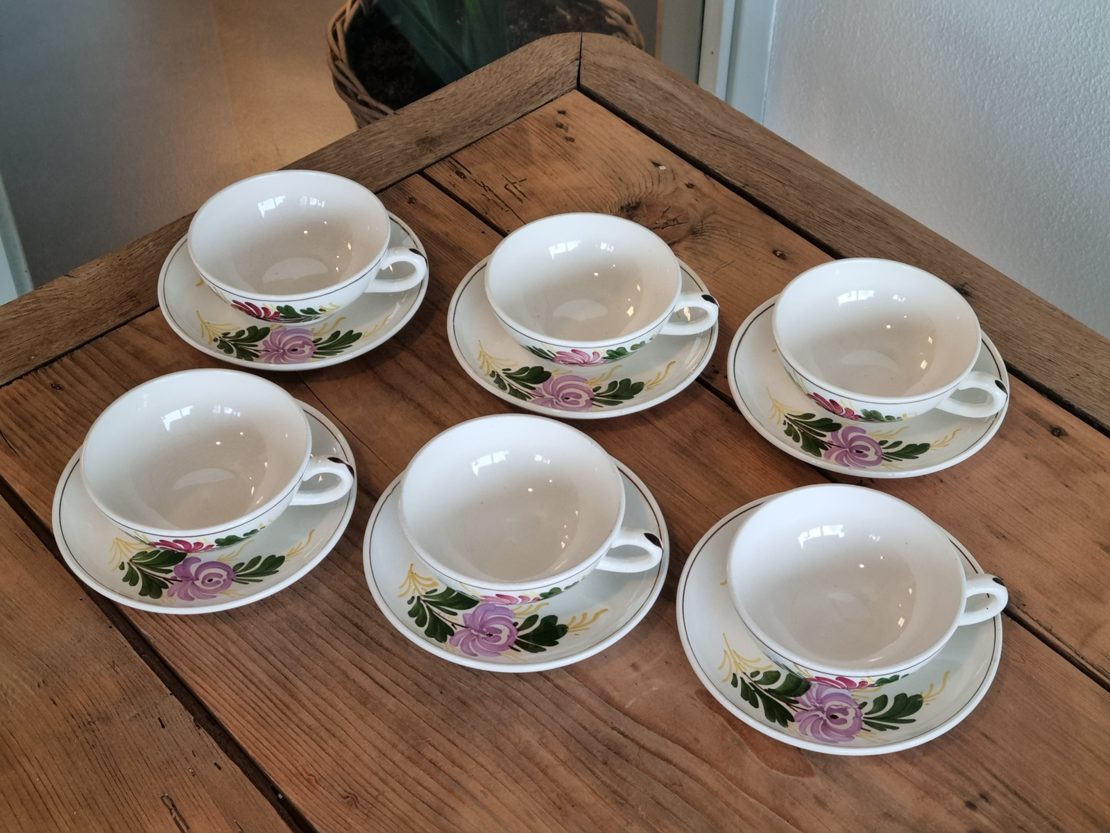 Apart Boerenbont 420 Kamperfoelie Societe Ceramique set 6x Kop en schotel