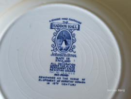 Engels blauw Johnson Bros Haddon Hall diep pasta curry bord 25,5 cm