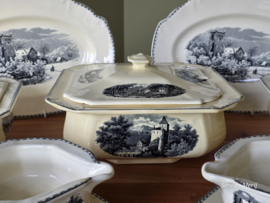 Landschap Zwart Societe Ceramique compleet servies 8 personen