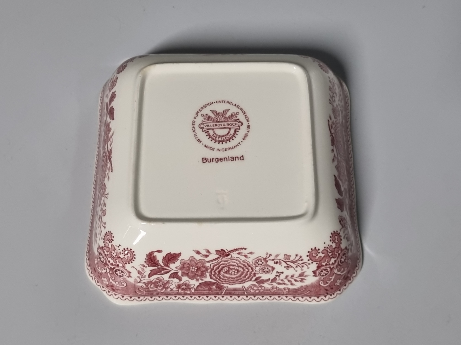 Villeroy en Boch Burgenland rood Serveerschaal vierkant 15 cm