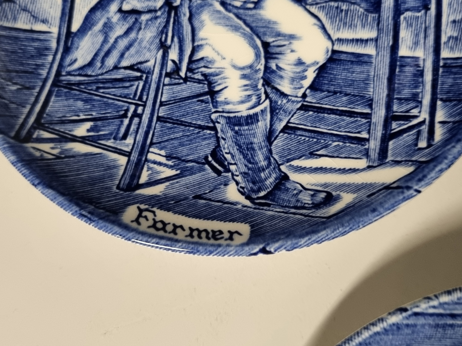Engels blauw Enoch Wedgwood set 3x onderzetter