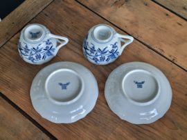 Blue Danube set 2x robuuste Kop- en schotel 9,5 cm