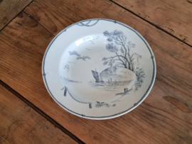 Petrus Regout Marines donkerblauw diep bord 23,5 cm (rond model, zonsondergang)