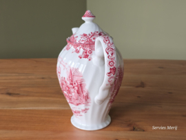 Engels rood Coaching Scenes Koffiepot 16 cm