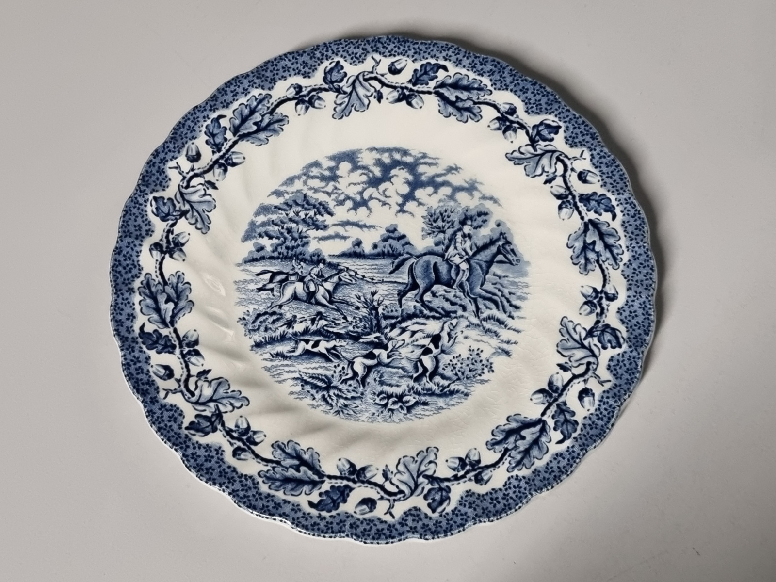 Engels blauw Myott's Country Life bordje 17,5 cm