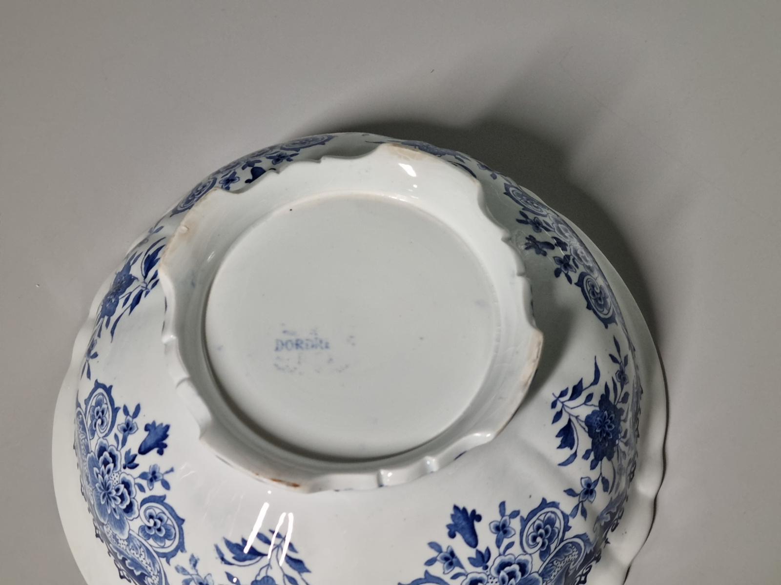 Boch BFK decor Dordrecht blauw hoge ronde schaal 29,5 cm