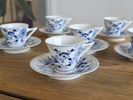 Zwiebelmuster Huttensteinach Set 6x espresso kop en schotel