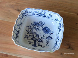 Blue Danube botervloot hoge schaal vierkant 20,5 cm