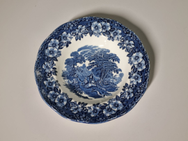 Engels blauw Enoch Wedgwood Woodland diep bord 22 cm