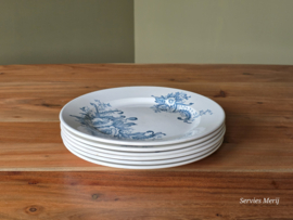 Nimy Belgium Art Nouveau set 6x plat dinerbord 22,5 cm