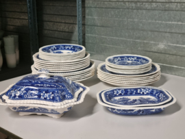 Engels Copeland Spode's Tower blauw Eetservies 6-pers.