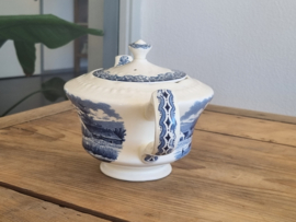 Boerenhoeve blauw Societe Ceramique Theepot